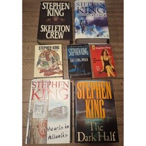 Lot of 7 Stephen King Books 5 Hardcover with Dust Jackets and 2 Paperback Novels